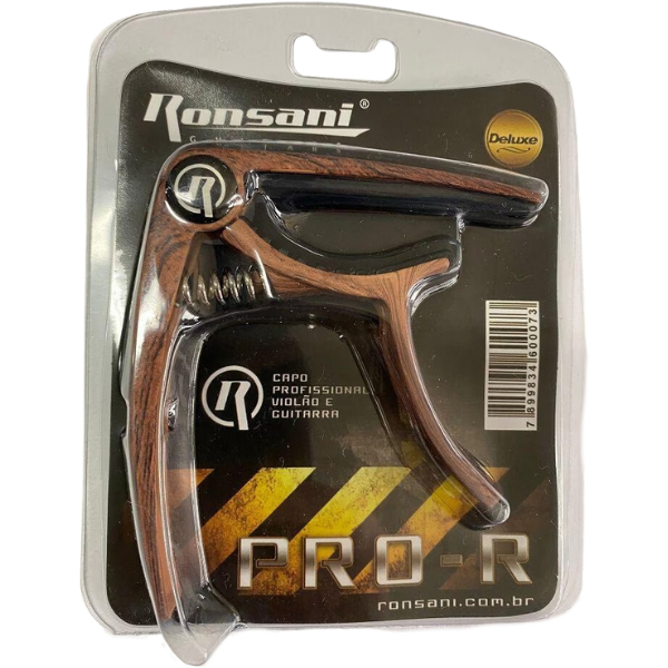 Capotraste Ronsani Violão Nylon Pro R Deluxe Wood - 0517