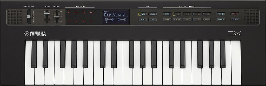 Teclado Sintetizador Yamaha Reface DX Preto 37 Teclas Bivolt