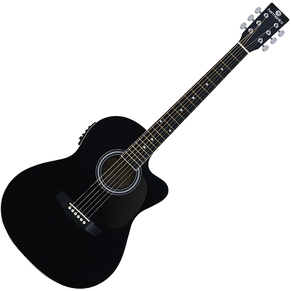 Violão Eletroacústico Harmonics GE-21 Aço Preto