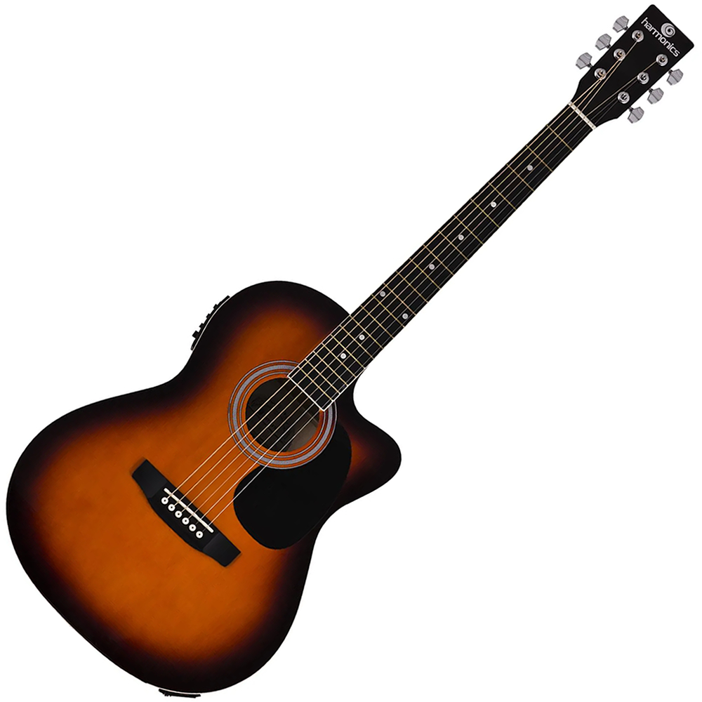 Violão Eletroacústico Harmonics GE-21 Aço Sunburst