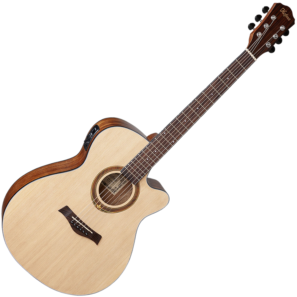 Violão Eletroacústico Hofma Hma-295 Aço Stnt Natural Satin