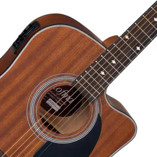 Violão Eletroacústico Hofma Hmf-250 Stnt Natural Fosco Aço