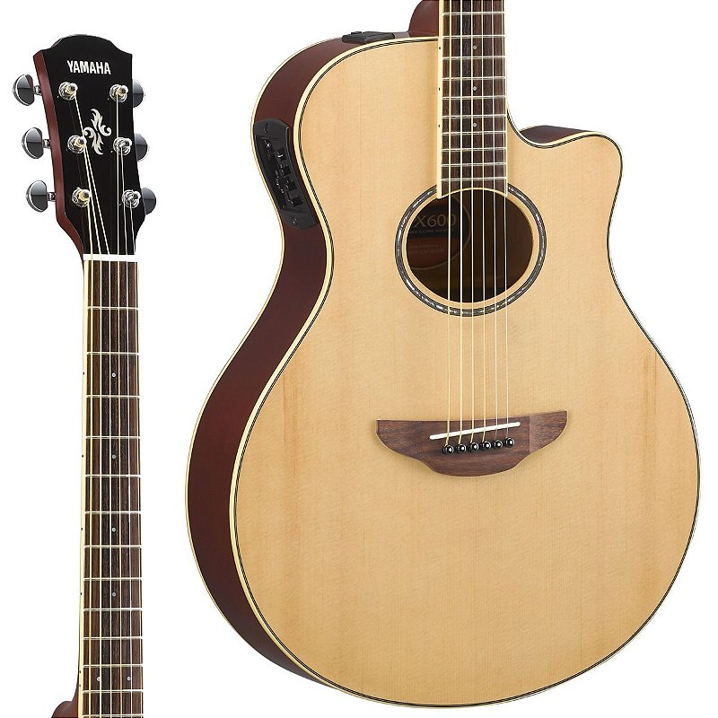 Violão Eletroacústico Cordas Aço Yamaha APX600 Natural Com 10% OFF