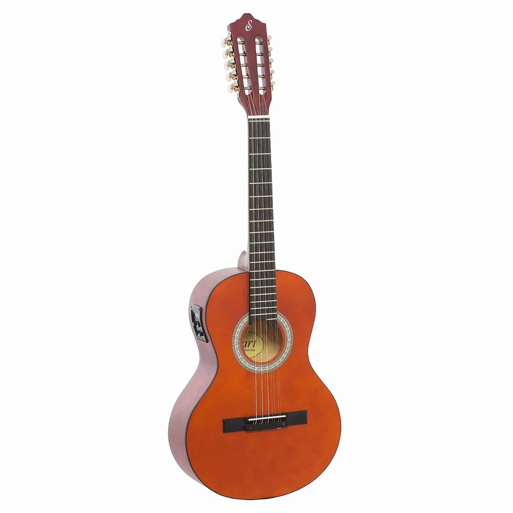 Kit Viola Caipira Elétrica Giannini VS-14 EQ Natural C/ Acessórios