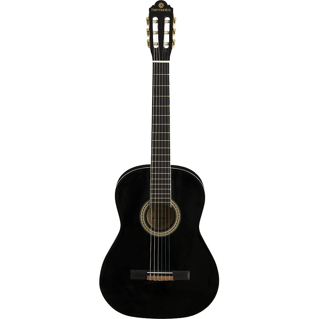 Kit Violão Acústico Harmonics GNA-111 Nylon Preto Vx05