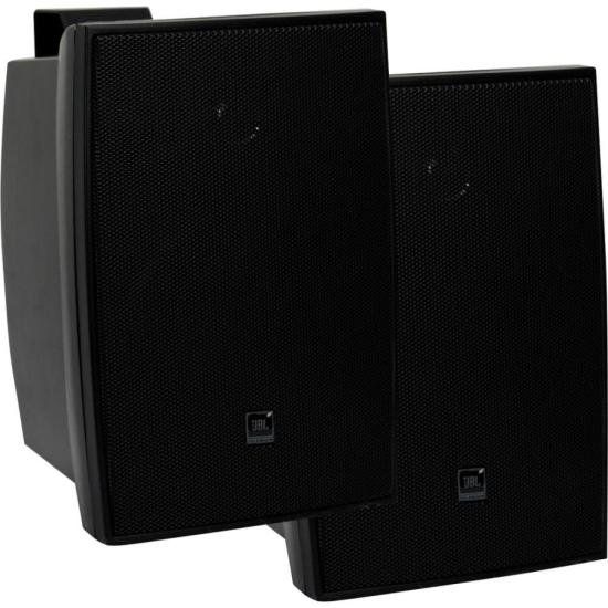 Conjunto de Caixas de Som Ambiente JBL C521P 40W - Acabamento Preto (2 Peças)