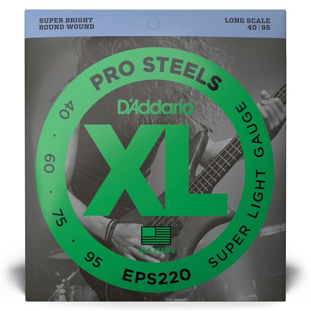 Encordoamento Baixo 4C 40-95 D Addario XL Pro Steels EPS220