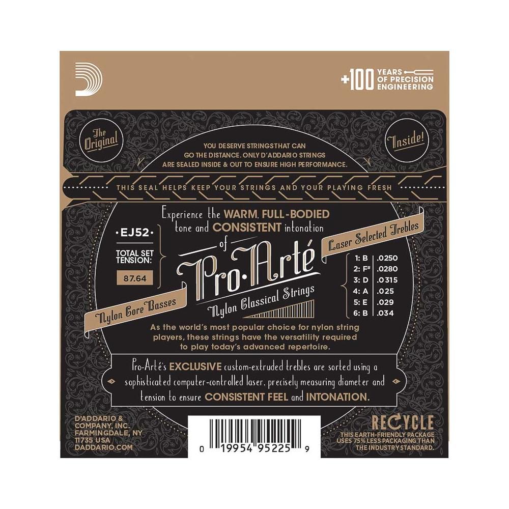 Encordoamento Violão Nylon D Addario Pro-Arté Core EJ52