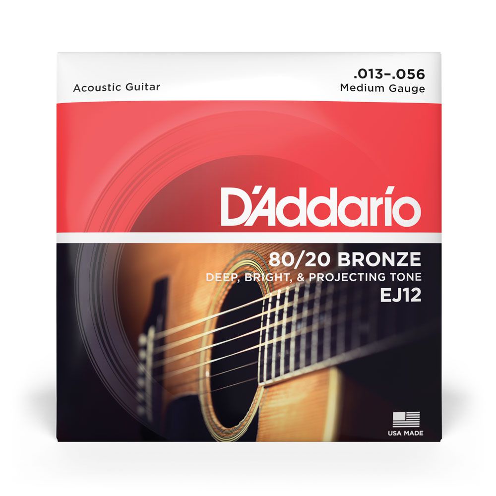 Encordoamento Violão Aço 13-56 D Addario 80/20 Bronze EJ12