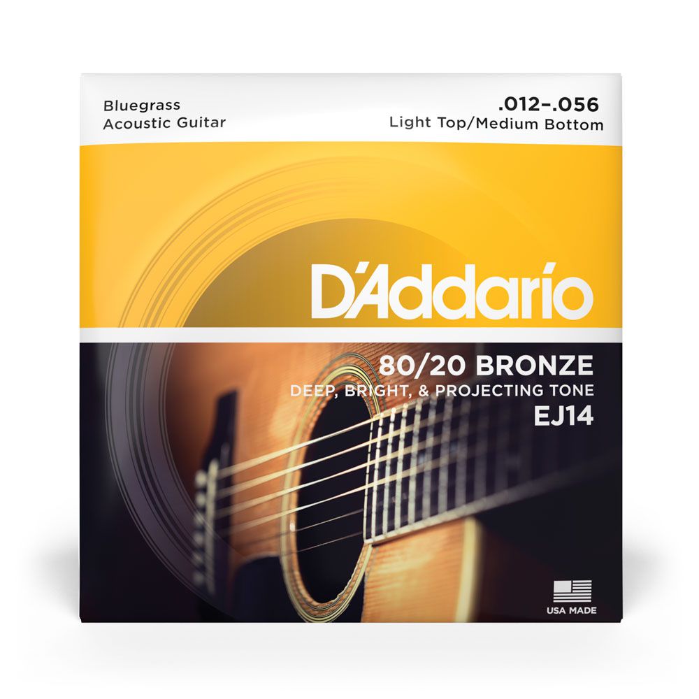 Encordoamento Violão Aço 12-56 D Addario 80/20 Bronze EJ14