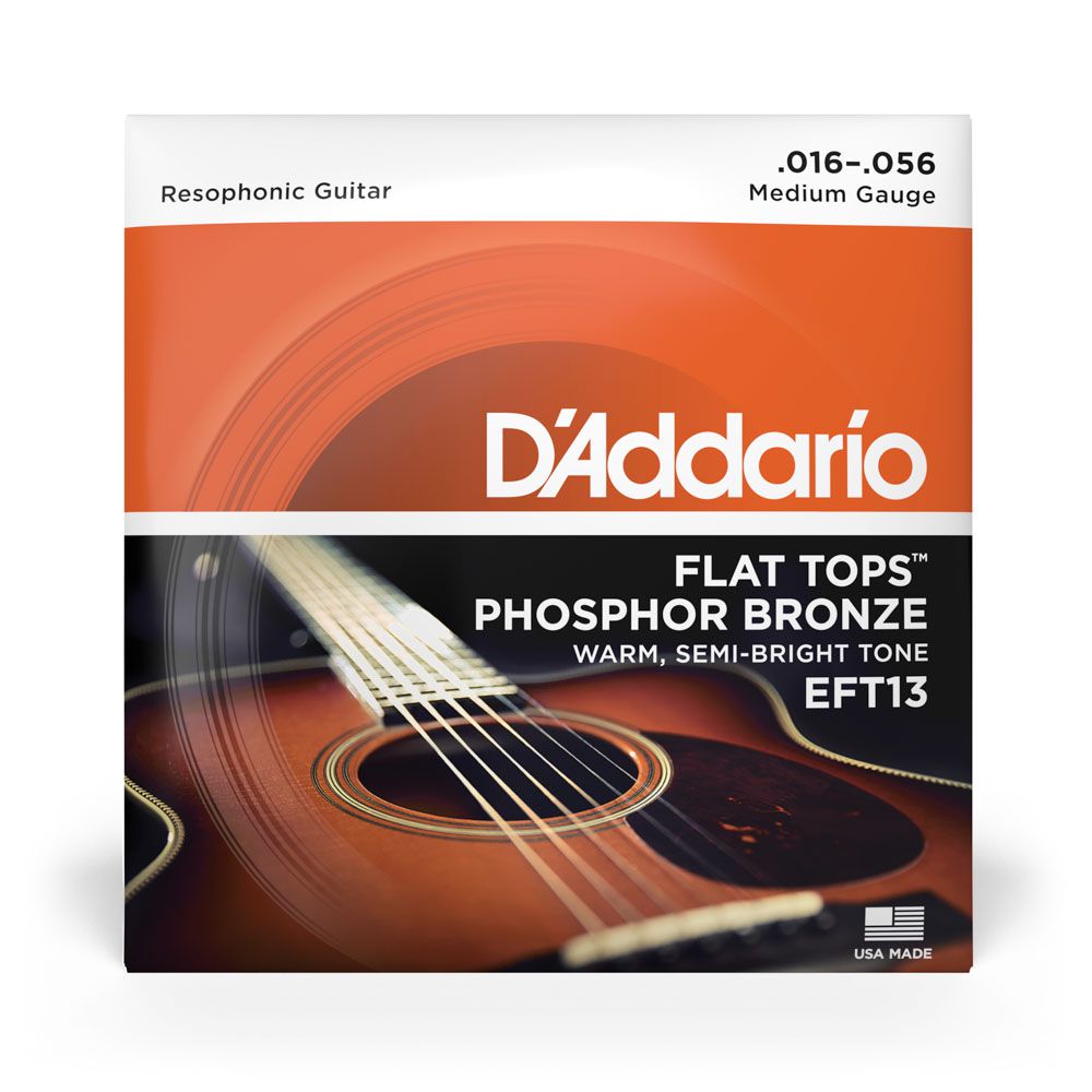 Encordoamento Violão Aço 16-56 D Addario Flat Tops EFT13