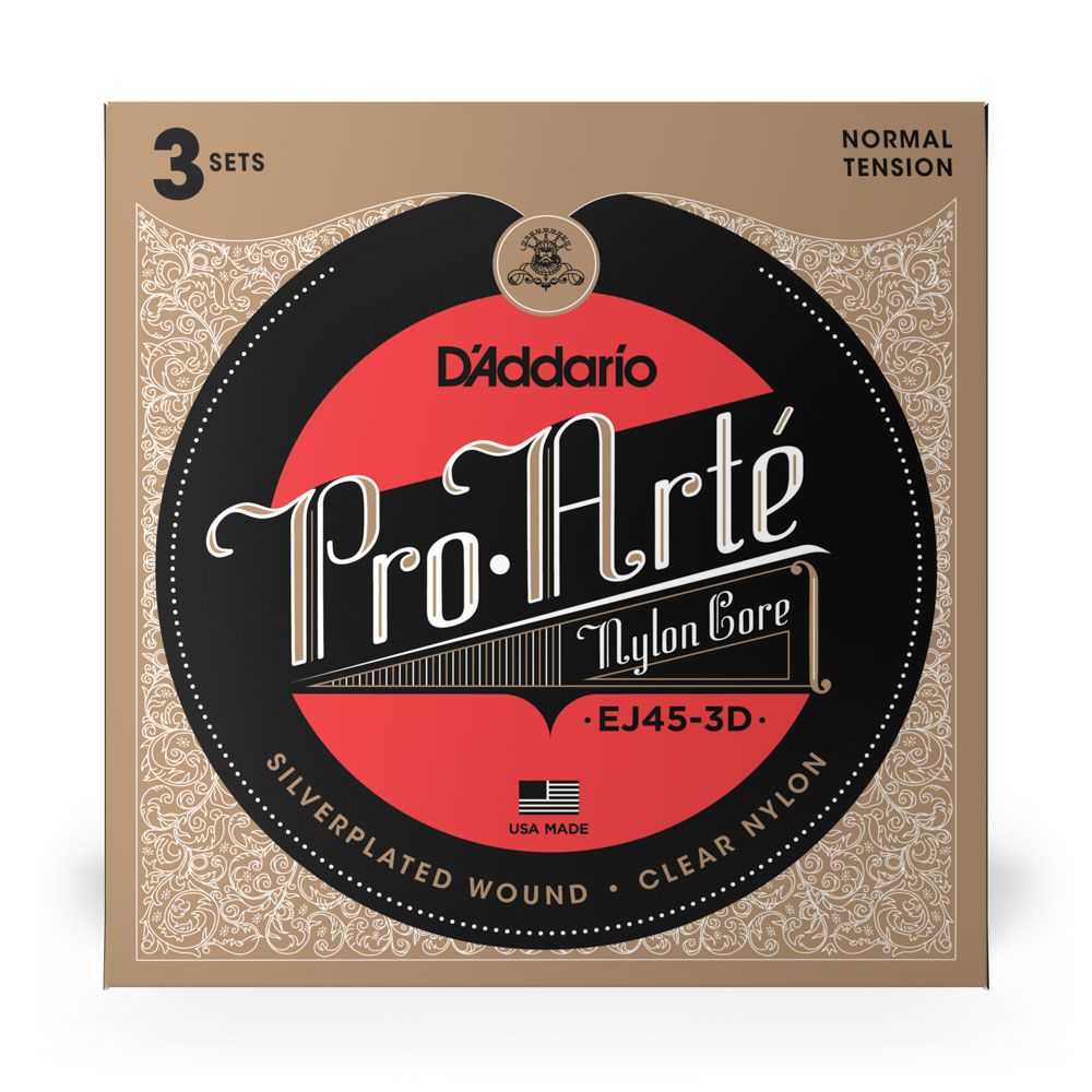 Encordoamento Violão Nylon (3 Jogos) D Addario EJ45-3D