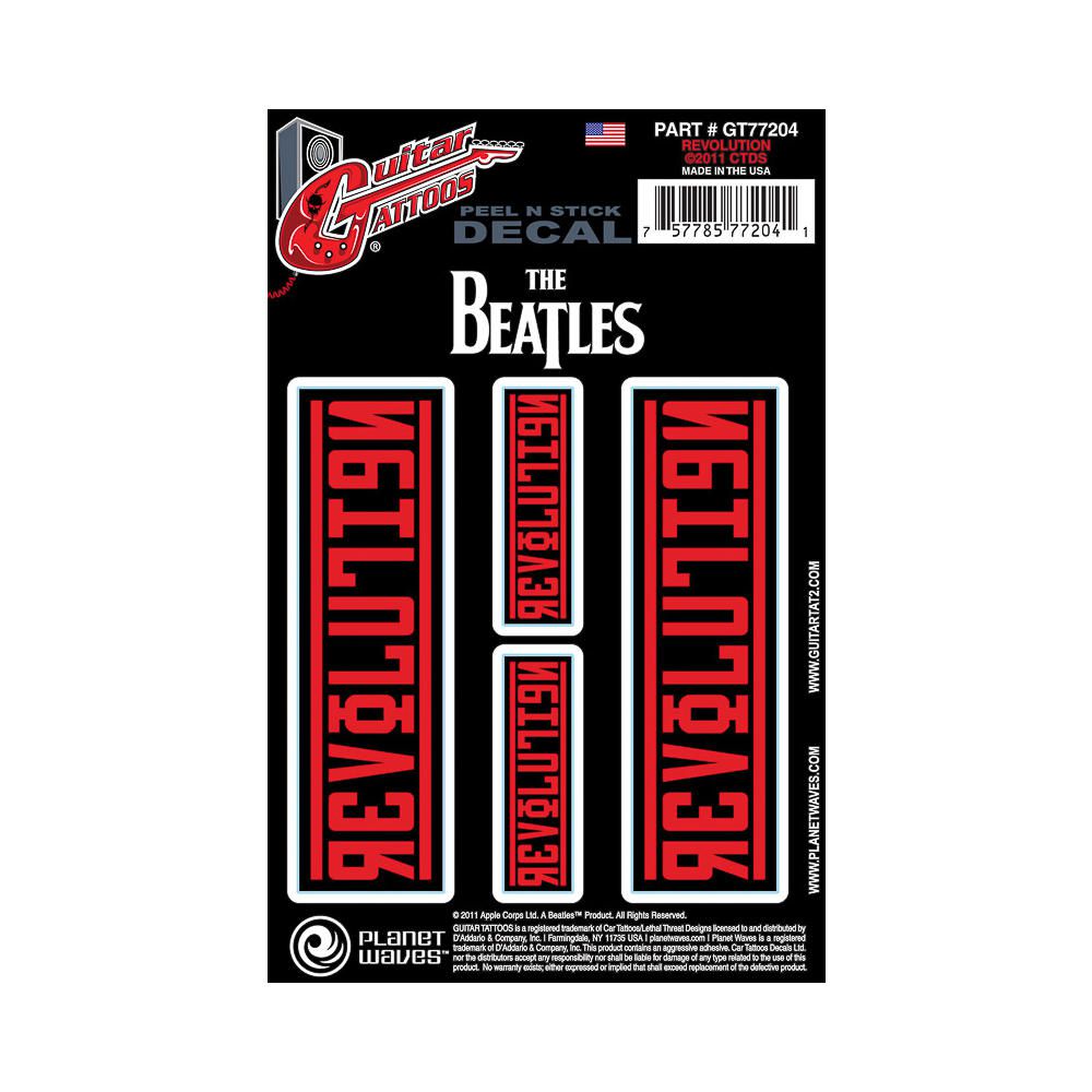 Adesivo Guitarra Beatles Revolution Tattoo D Addario GT77204