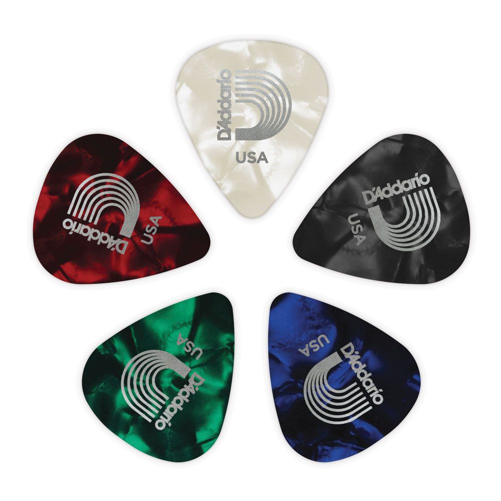 Palheta Celulóide Perolada Cores Pesada D Addario 1CAP6-10