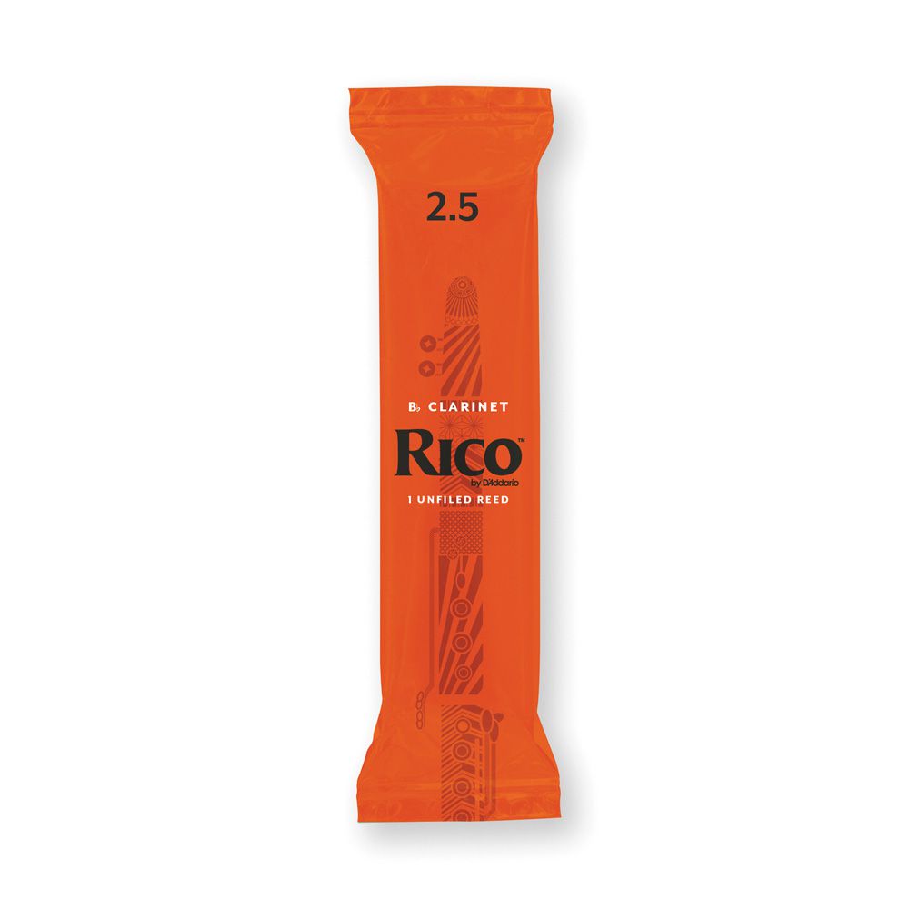 Palheta Clarineta Bb 2.5 (Unidade) D Addario Rico 50/RCA0125