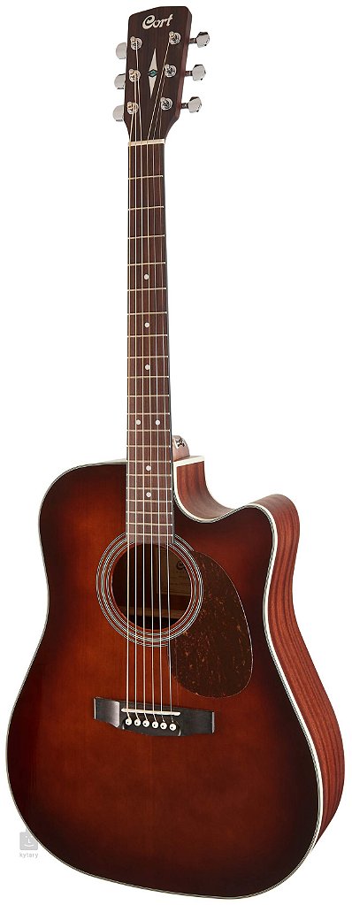 Violão Cort Mr500e Folk Elétrico Aço Open Pore Brown Burst