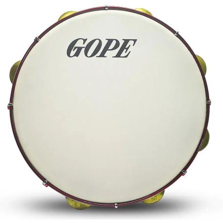 Pandeiro 12" Gope 647BC Profissional Pele Porosa Cereja