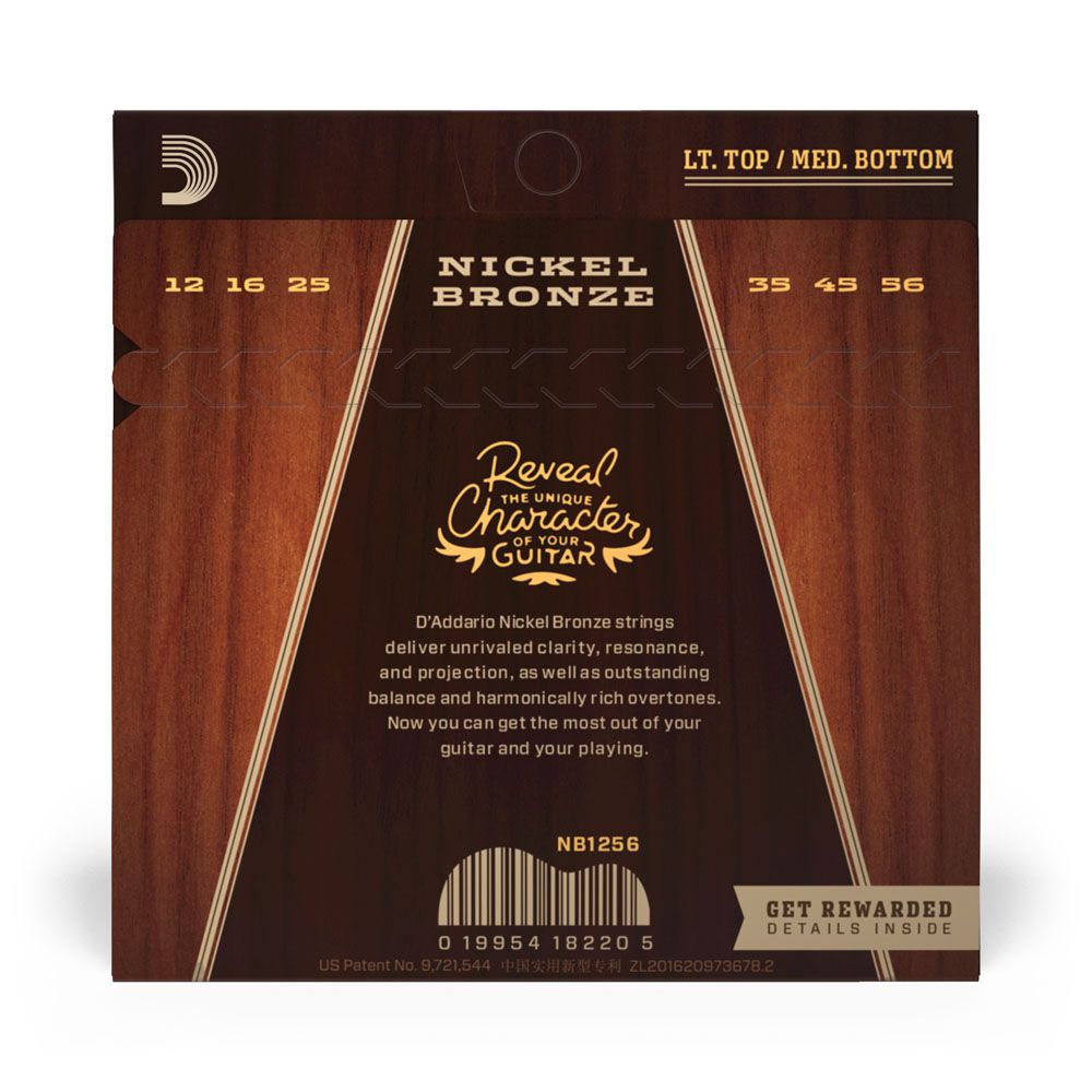 Encordoamento Violão Aço 12-56 D Addario Nickel Bronz NB1256