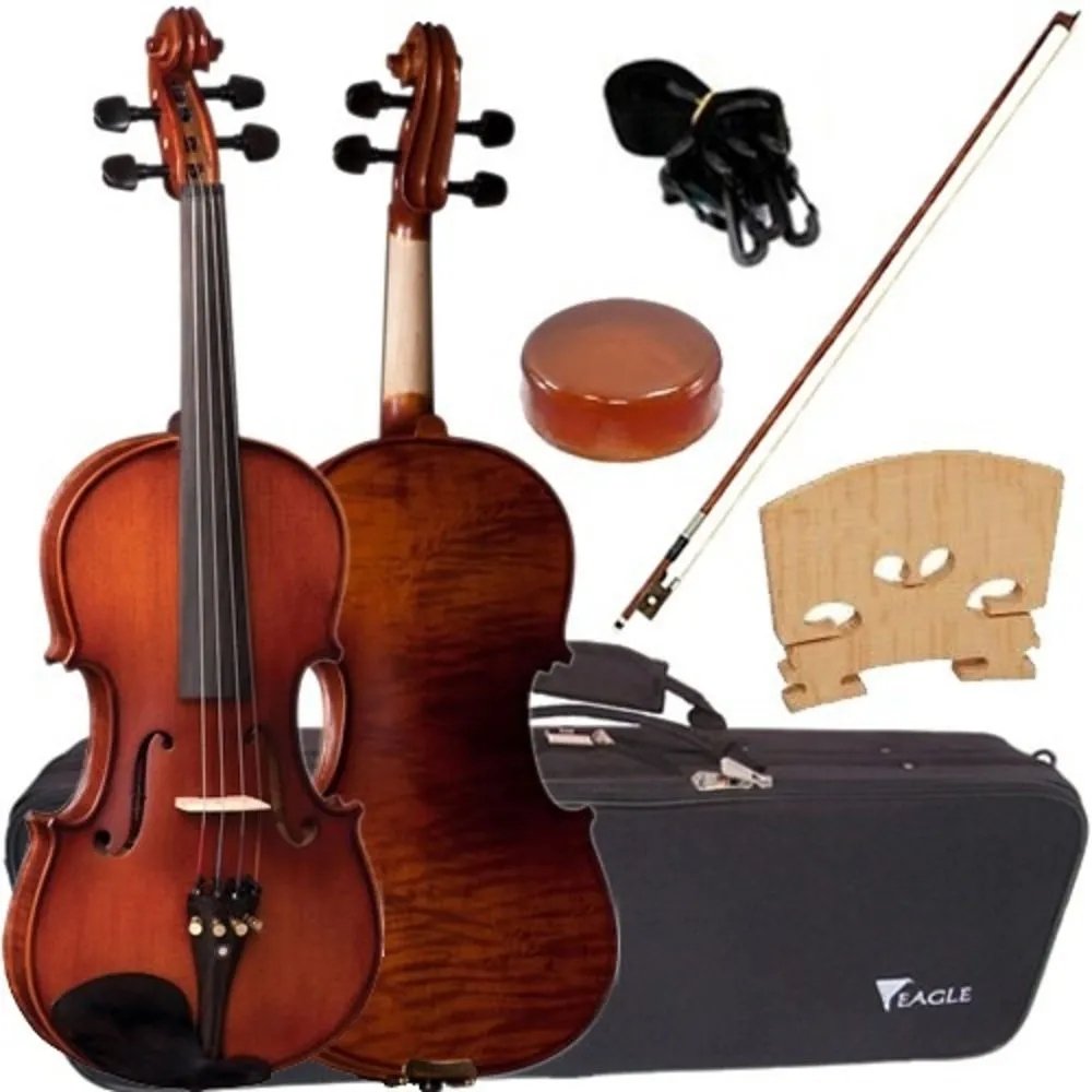 Violino Eagle Profissional 4/4 Envelhecido + Case Luxo Ve244