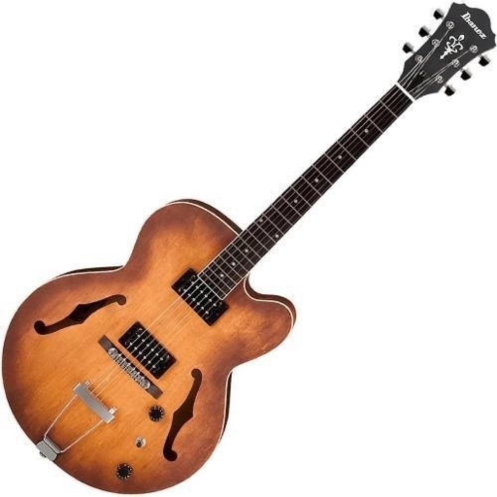 Guitarra Semiacústica Ibanez AF55 TF Artcore Tobacco Flat Full-Hollow com Captadores Infinity R HH