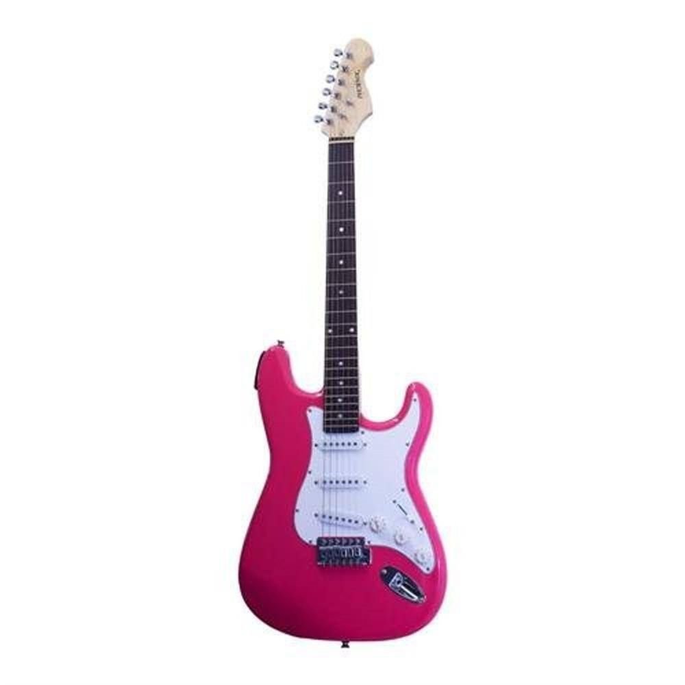 Guitarra Phoenix Stratocaster Com Afinador Rosa St1t Pk