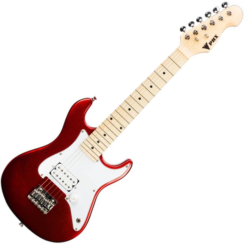 Guitarra Infantil Profissional Strato Phoenix Junior Vermelha