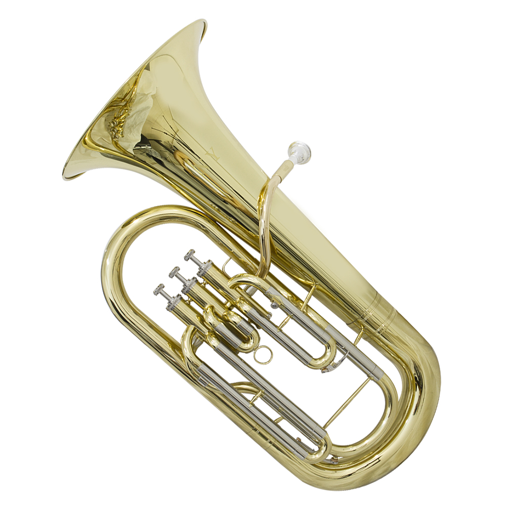 Bombardino Euphonium 3 Pistos Ep 200 Laqueado Dourado Com Case New York