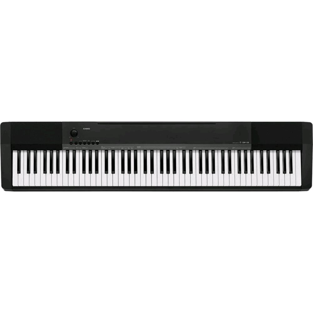 Piano Digital Casio Cdp-135 Preto Com Pedal E Suporte Para Partitura