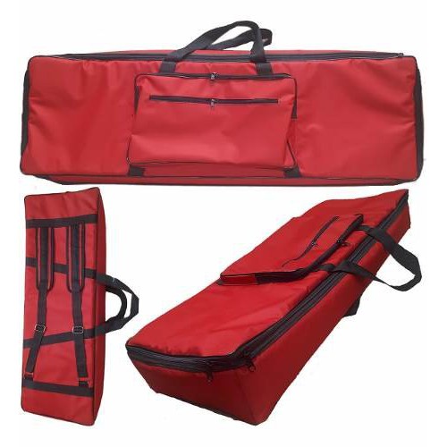 Capa Bag Master Luxo Para Teclado Akai Mpk49 Nylon Vermelho
