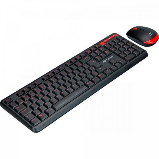 Kit Teclado e Mouse C3Tech K-W100BK Sem Fio