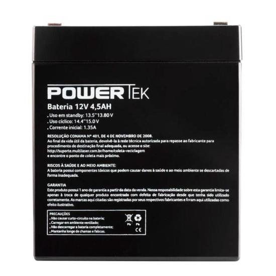 Bateria Selada 12V 4,5Ah EN009 Powertek
