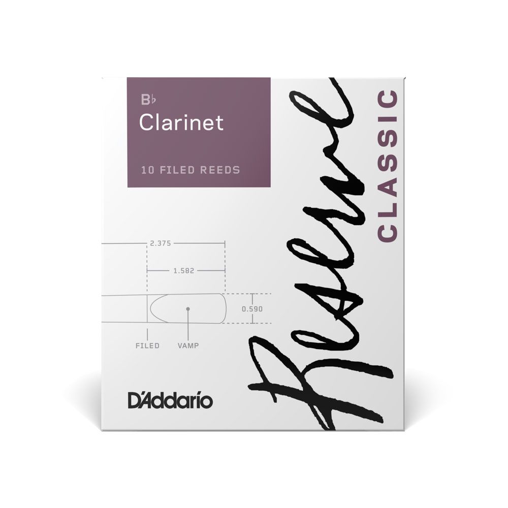 Palheta Clarineta Bb 2.5 (10 Peças) D Addario Reserv Classic