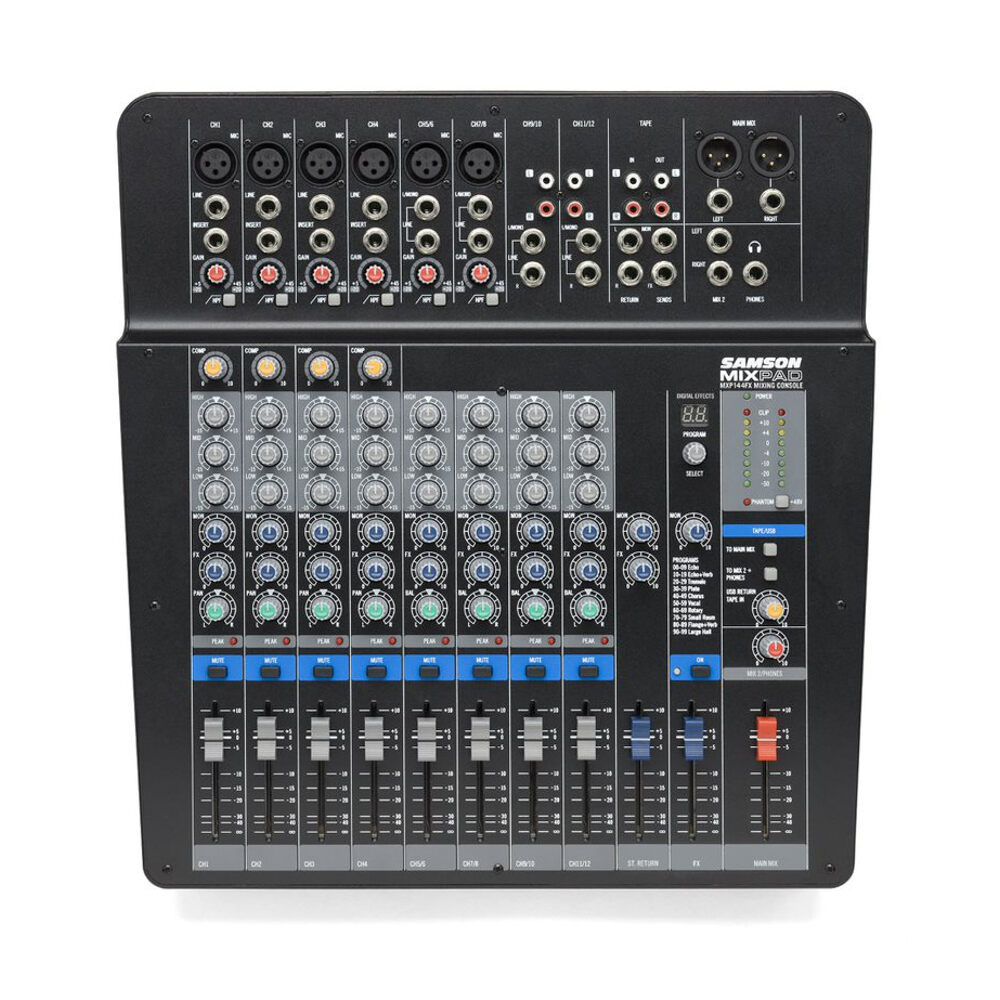 Mixer Analógico De 14 Canais C Efeitos E USB Samson MXP144X