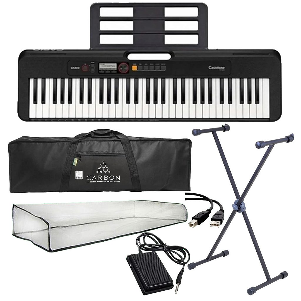 Kit Teclado Digital CASIO CT-S200 Preto TX02