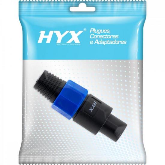 Conector Speakon Macho 4 Pólos HP002 Preto HYX