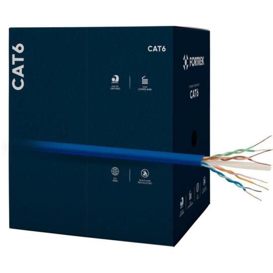 Cabo de Rede CAT6 305m Fortrek FK510C CMX Azul - CX / 305
