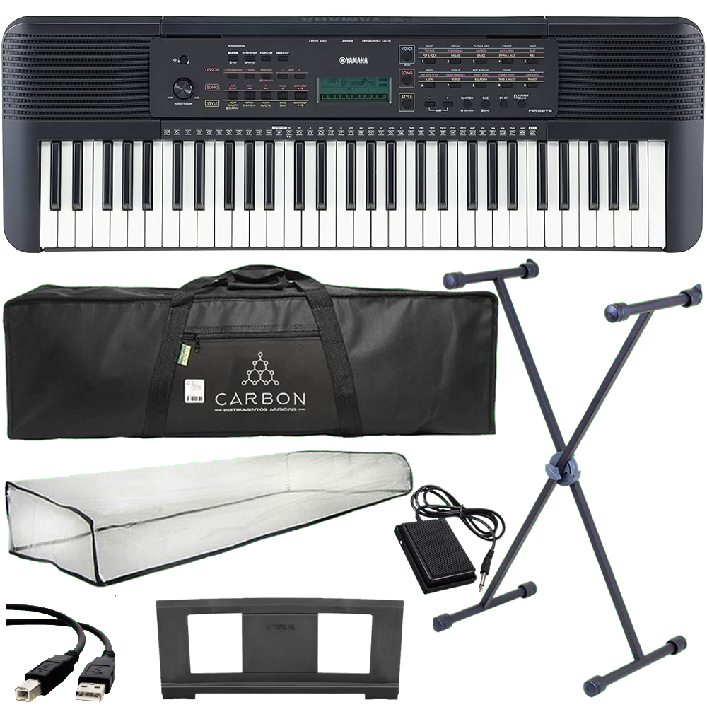 Kit Teclado Yamaha Psr-e273 Arranjador Iniciante 61 Teclas Tx02