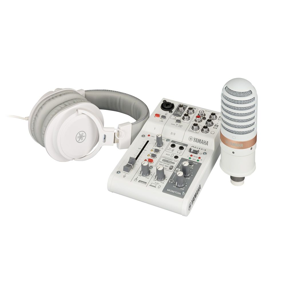 Kit De Live Streaming Yamaha AG03MK2 LSPK Branco