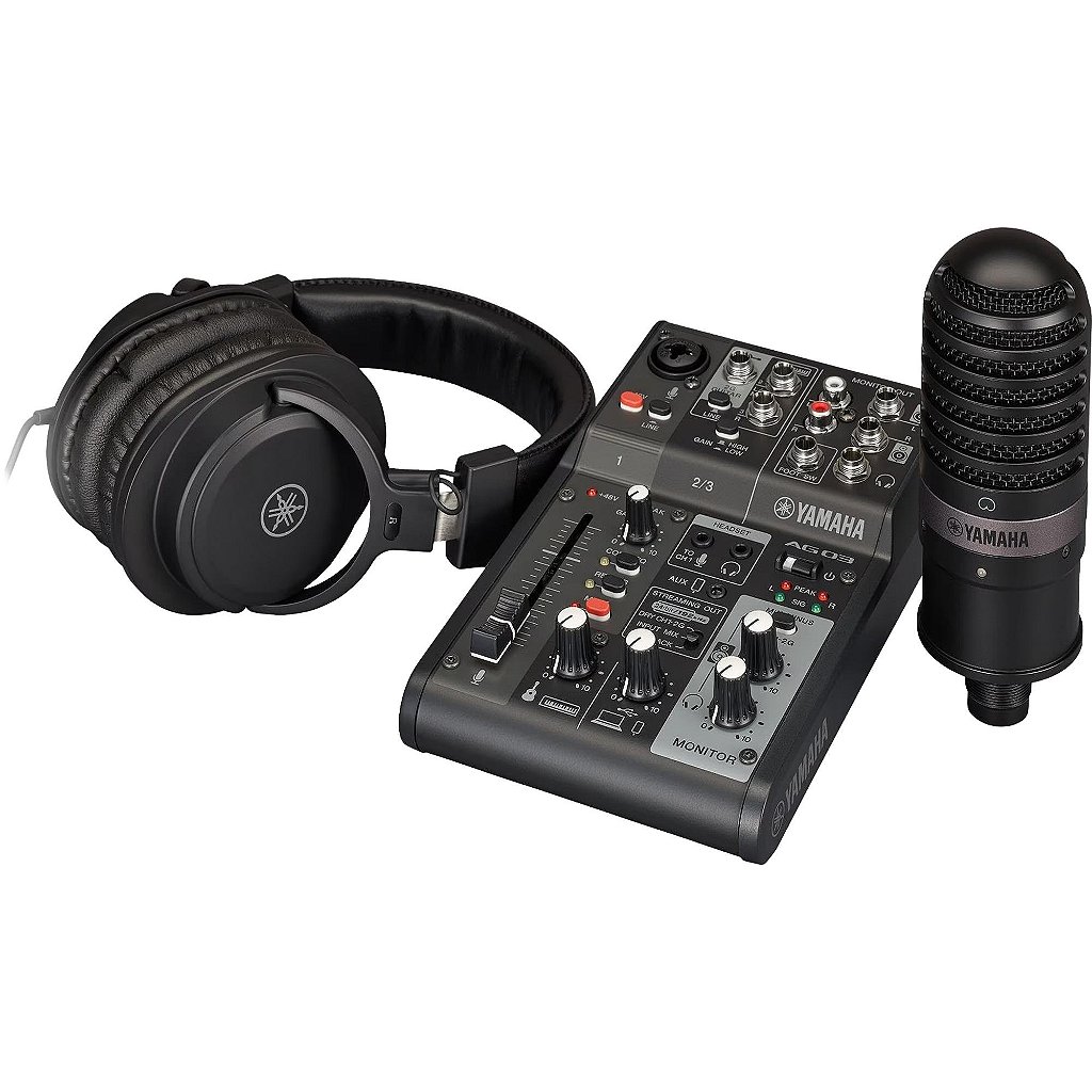 Kit De Live Streaming Yamaha AG03MK2 LSPK Preto