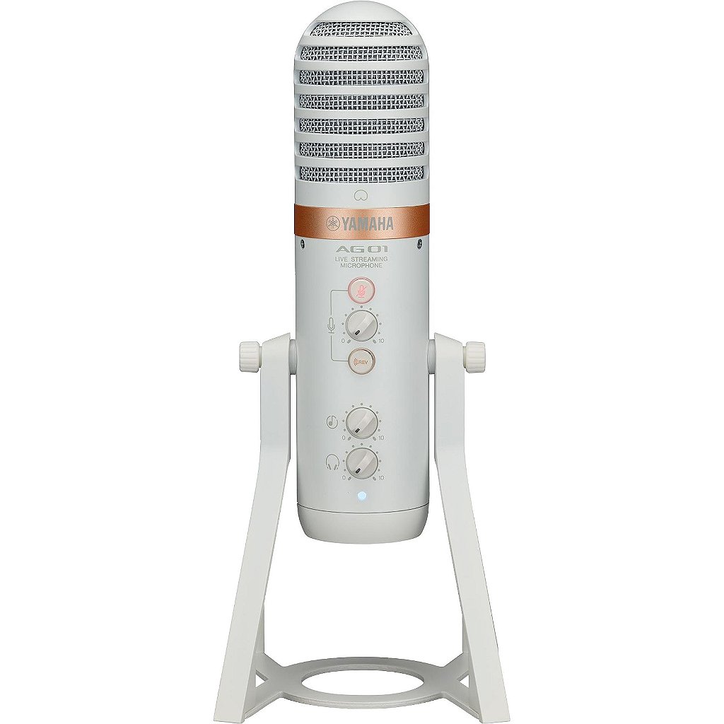 Microfone Digital Yamaha AG01 USB Branco Live Streaming / Gamer
