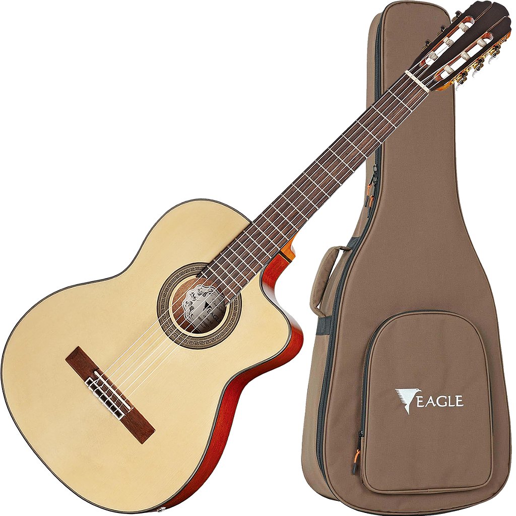 Violão Eletroacustico Clássico Cutaway Eagle Ch800 NT Natural