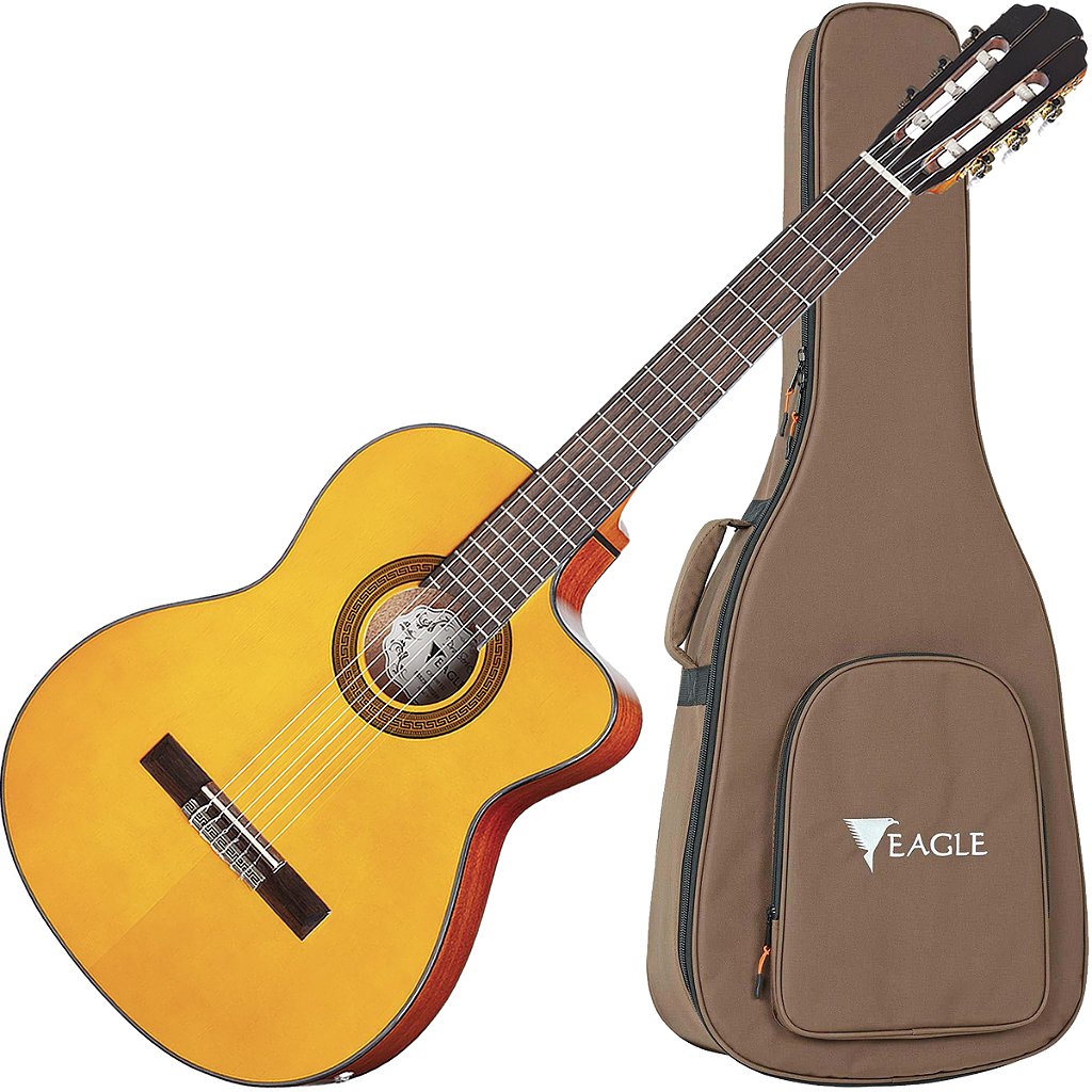 Violão Eletroacustico Cutaway Eagle Ch800 STVG Vintage Acetinado