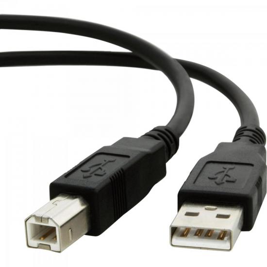 Cabo de Dados USB 2.0 A Macho x USB 2.0 B Macho 5m Preto Storm