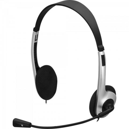 Fone de Ouvido Fortrek HBL101 Multimídia Prata/Preto