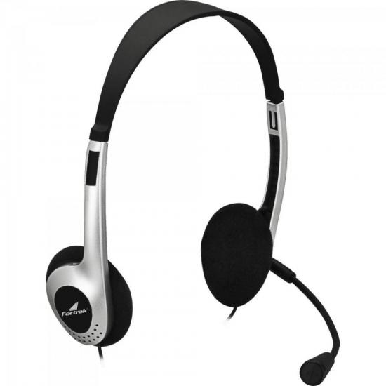 Fone de Ouvido Fortrek HBL101 Multimídia Prata/Preto