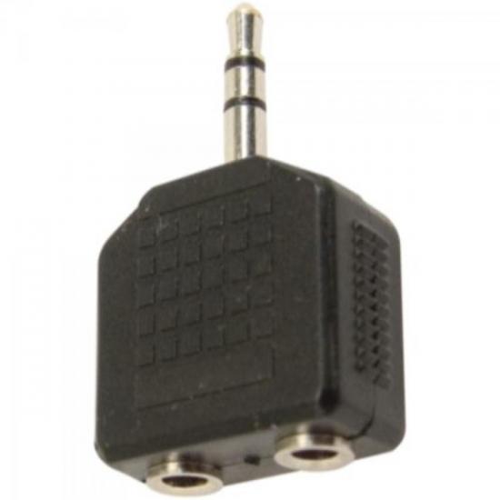 Adaptador 2 P2 Stereo x P2 Stereo Niquelado Genérico - DEZ / 10