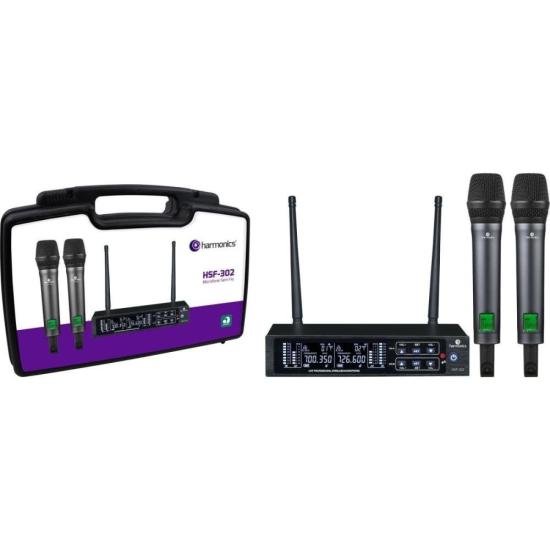 Microfone Sem Fio Harmonics HSF-300 Duplo