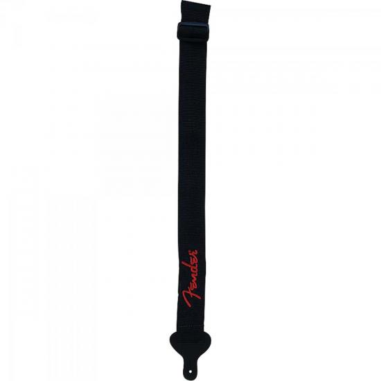 Correia Para Instrumentos Fender Nylon Poly Strap Preta Logo Vermelha