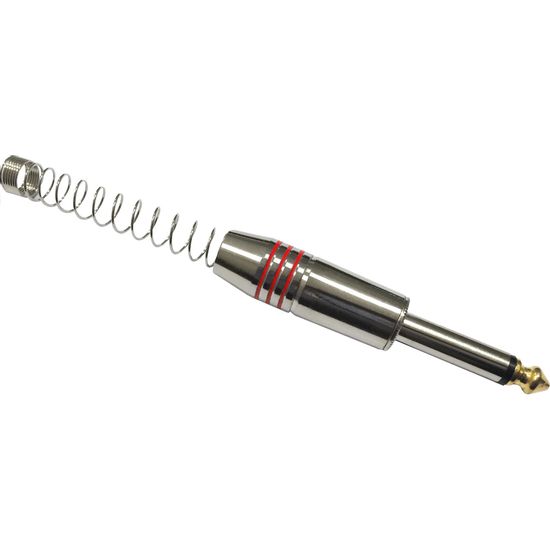 Plug P10 Mono Metal com Mola Espaçada PGPZ0026 Vermelho Storm - PCT / 10