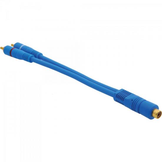Cabo 1 RCA Fêmea x 2 RCA Macho 20cm Azul Storm - PCT / 5